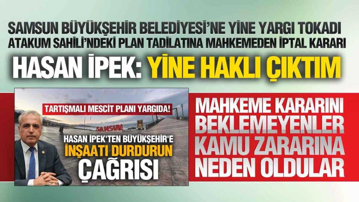 Atakum Sahili’ndeki Plan Değişikliğine Yargı Freni