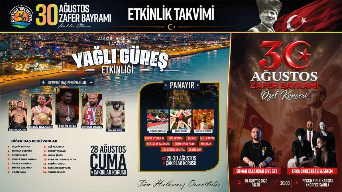 Atakum&rsquo;da 30 Ağustos coşkusu bir başka