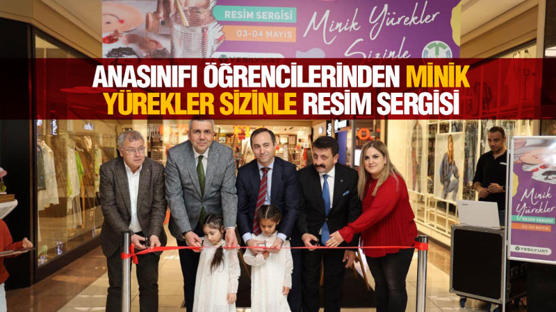Anasınıfı Öğrencilerinden ‘Minik Yürekler Sizinle’ Resim Sergisi