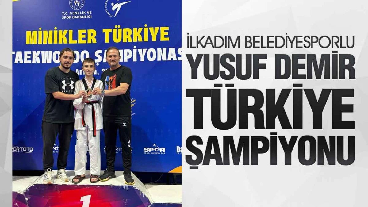 İlkadım Belediyesporlu Yusuf Demir Türkiye Şampiyonu