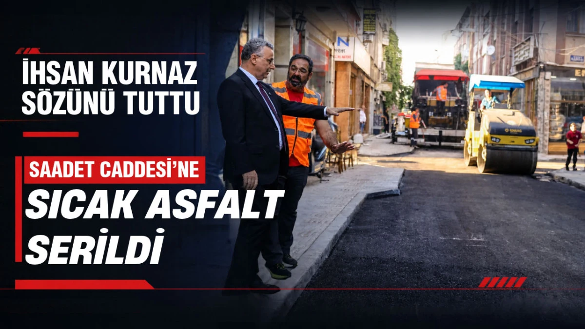 İlkadım Saadet Caddesi&rsquo;ne Sıcak Asfalt Serildi