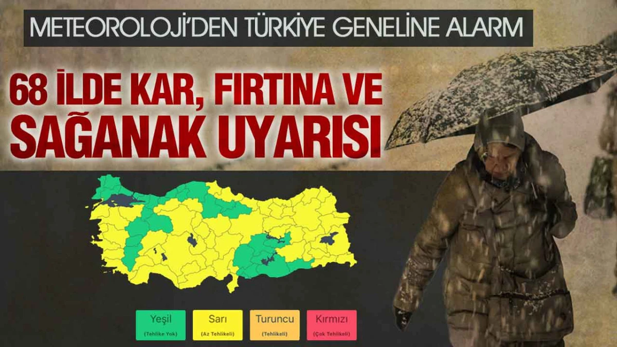 Kar Aniden Bastıracak, İstanbul ve Samsun Dahil 68 İl İ&ccedil;in Uyarı