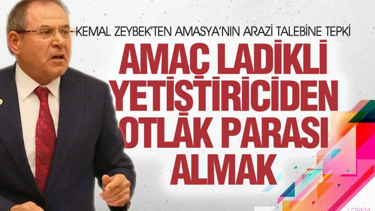 Kemal Zeybek’ten Amasya’nın Arazi Talebine Tepki