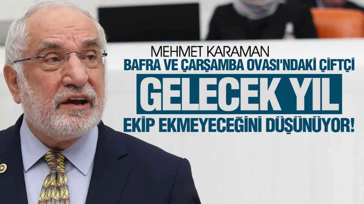 Mehmet Karaman Bafra ve &Ccedil;arşamba Ovası&rsquo;nı meclise taşıdı