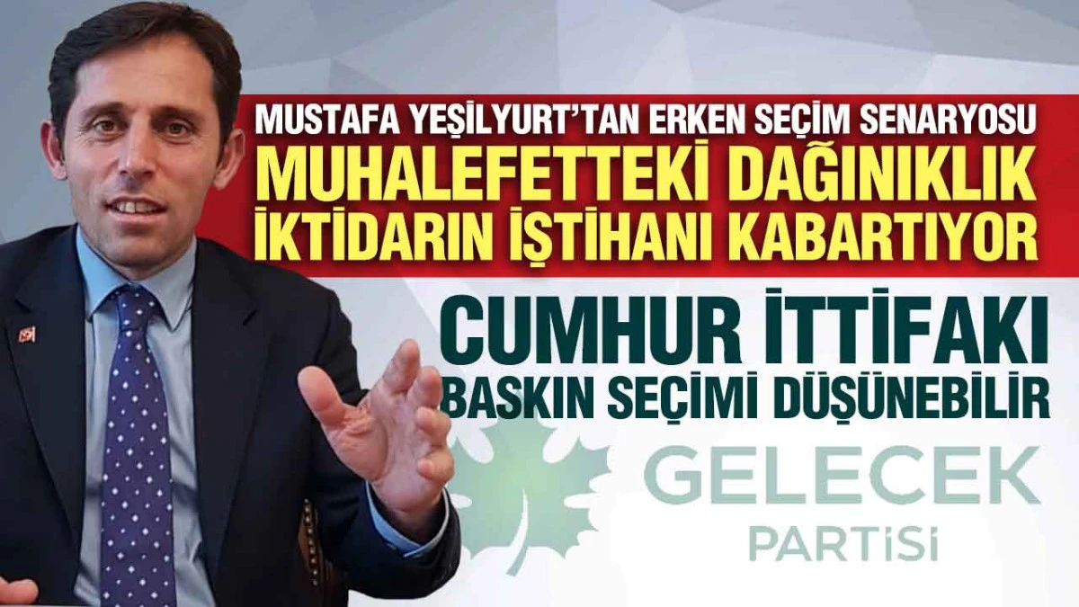 Mustafa Yeşilyurt, ‘İktidar Baskın Seçim İştahına 
