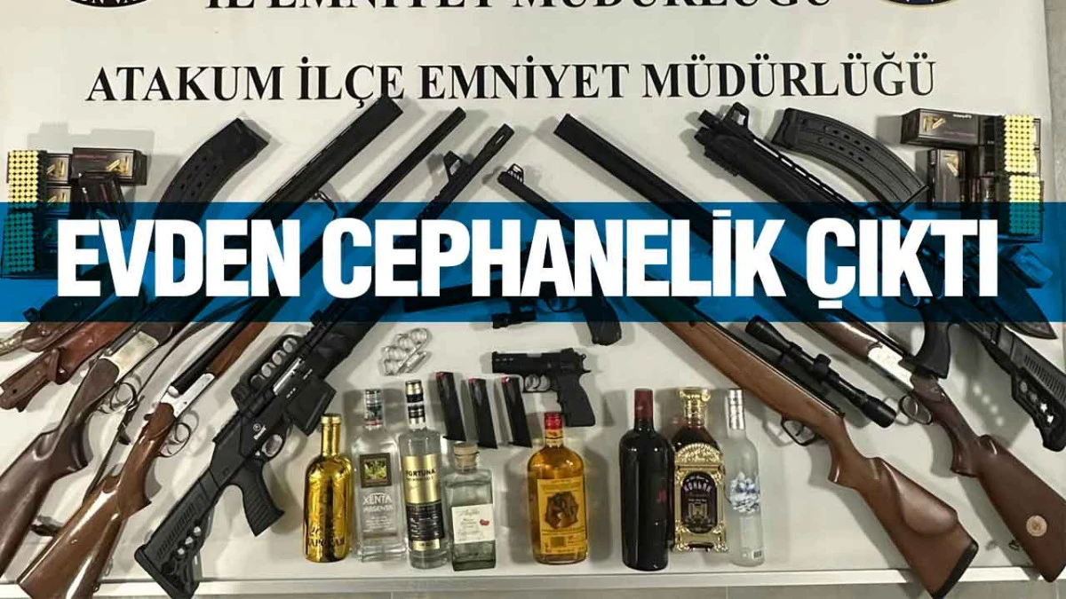 Samsun Atakum&rsquo;da Eve Baskın: Silah, M&uuml;himmat ve Ka&ccedil;ak Alkol Ele Ge&ccedil;irildi