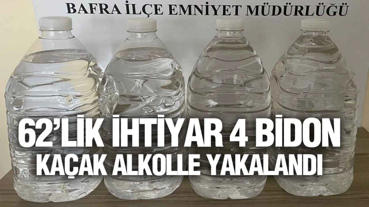 Samsun Bafra&rsquo;da Ka&ccedil;ak Alkol Baskını