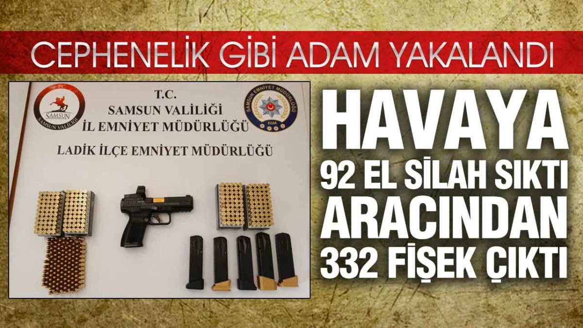 Samsun Ladik’te Havaya Ateş Açtı: Polis 92 Kovan ve 332 Fişek Buldu