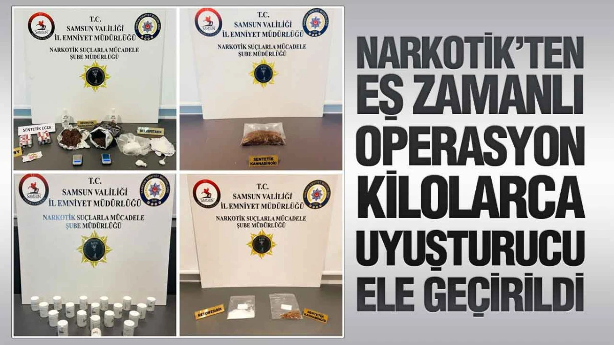 Samsun Polisi Harekete Ge&ccedil;ti, Sentetik Ecza ve Metamfetamin Ele Ge&ccedil;irildi