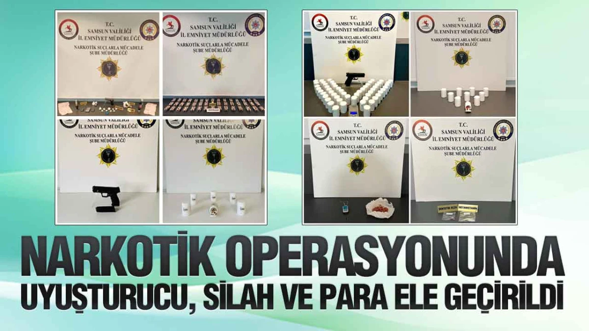 Samsun&rsquo;da 4 İl&ccedil;ede Eş Zamanlı Uyuşturucu Operasyonu