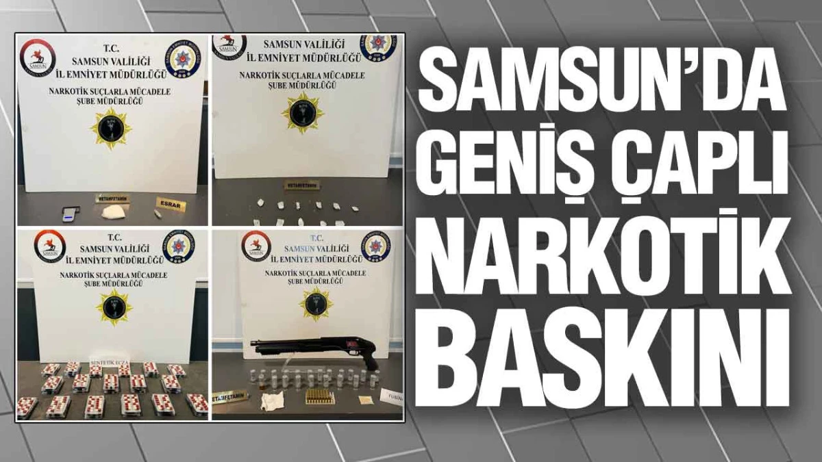 Samsun’da 4 İlçede Uyuşturucu Operasyonu, Binlerce Sentetik Ecza Ele Geçirildi