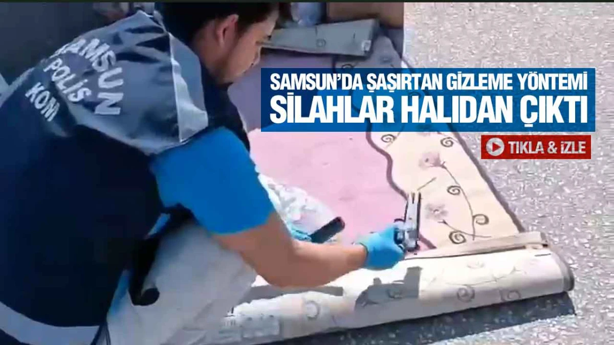 Samsun&rsquo;da Durdurulan Ara&ccedil;tan Silah &Ccedil;ıktı