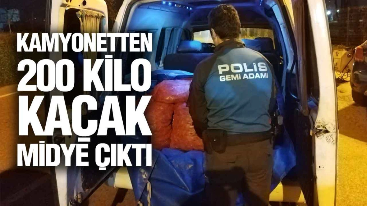 Samsun’da Kaçak Midye Taşırken Yakalandı