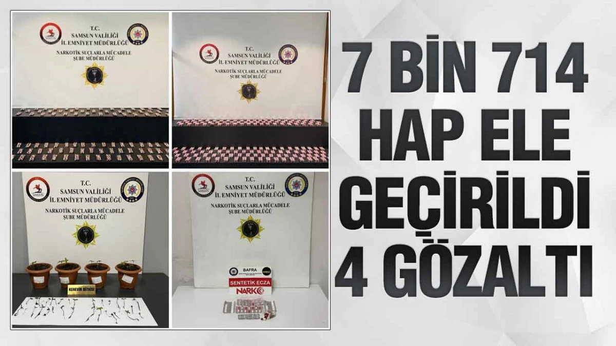 Samsun&rsquo;da Narkotik Operasyonu: 3 İl&ccedil;ede B&uuml;y&uuml;k Yakalama
