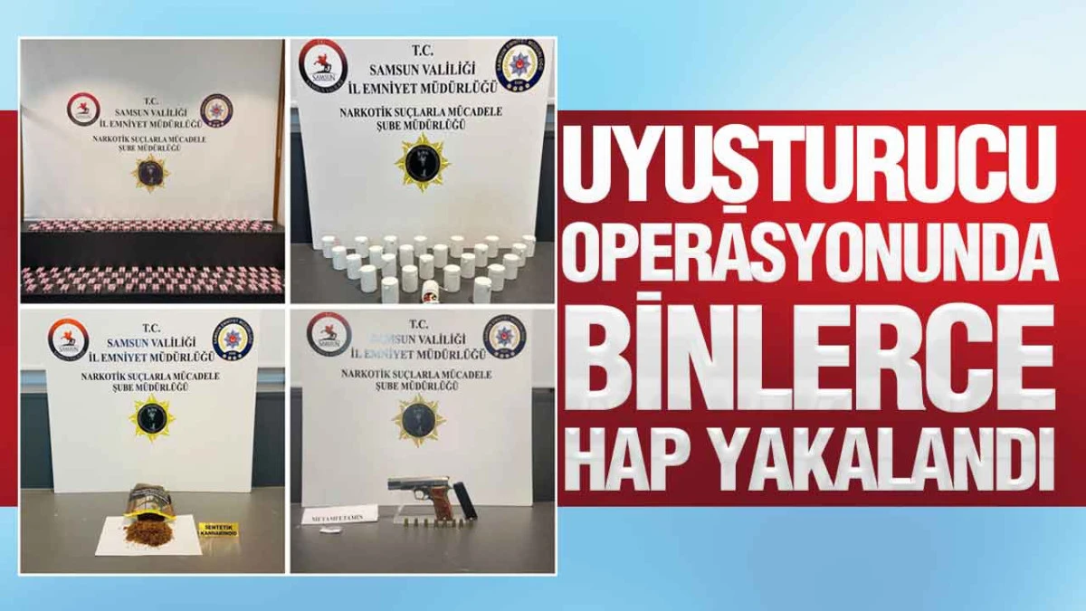 Samsun&rsquo;da Narkotik Operasyonu, 3 İl&ccedil;ede Uyuşturucuya Darbe