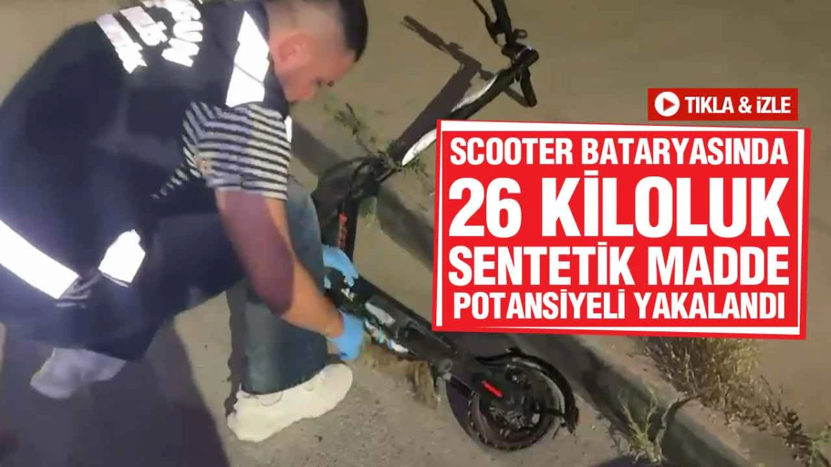 Samsun'da Şaşırtan Gizleme Y&ouml;ntemi: Uyuşturucuyu Scooterın İ&ccedil;ine Saklamış