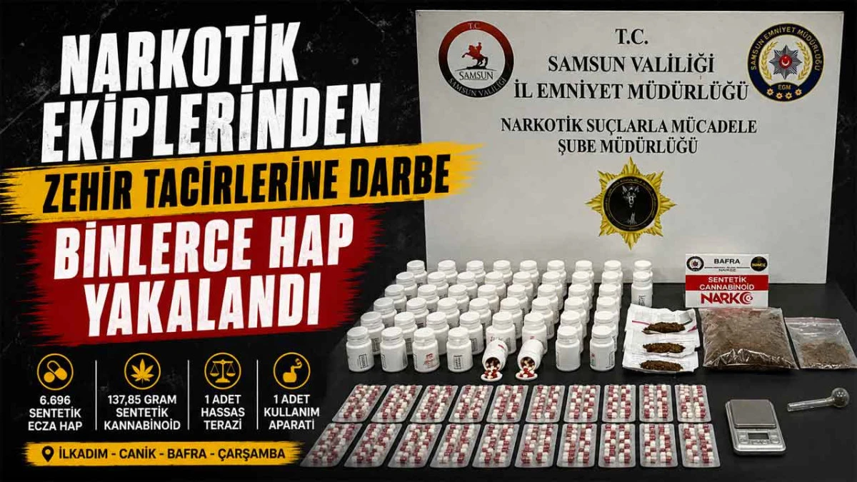 Samsun'da Uyuşturucu Operasyonu: 6 Ş&uuml;pheliye Adli İşlem