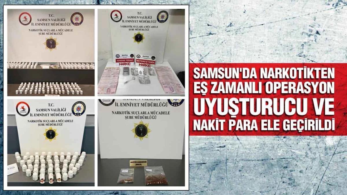 Samsun'da Uyuşturucu Tacirlerine B&uuml;y&uuml;k Darbe: 4 İl&ccedil;ede Peş Peşe Operasyon
