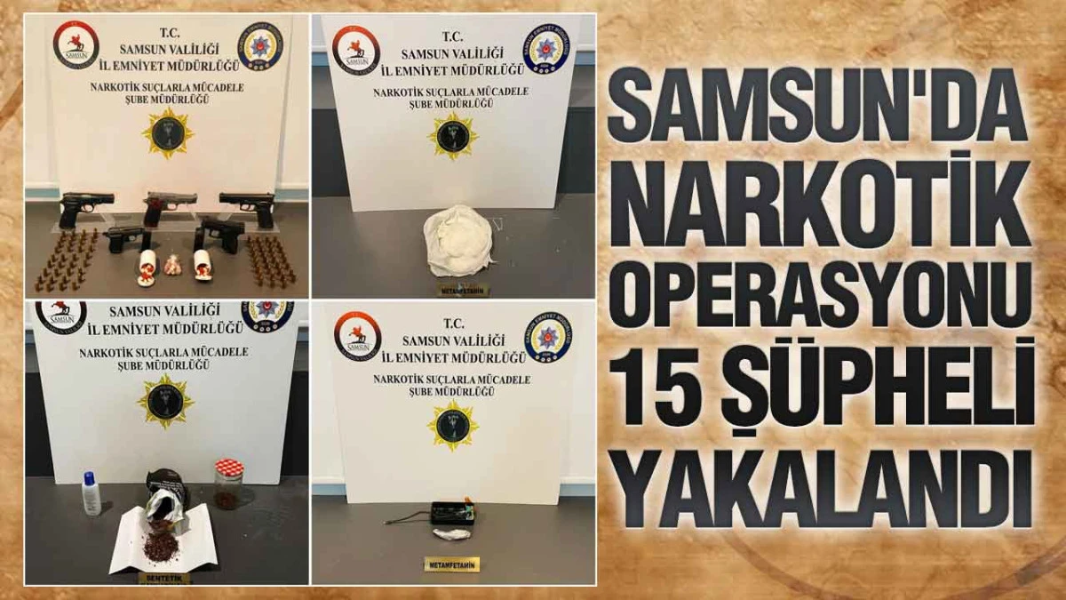 Samsun'da Uyuşturucu Tacirlerine Operasyon! Metamfetamin ve Silah Ele Ge&ccedil;irildi