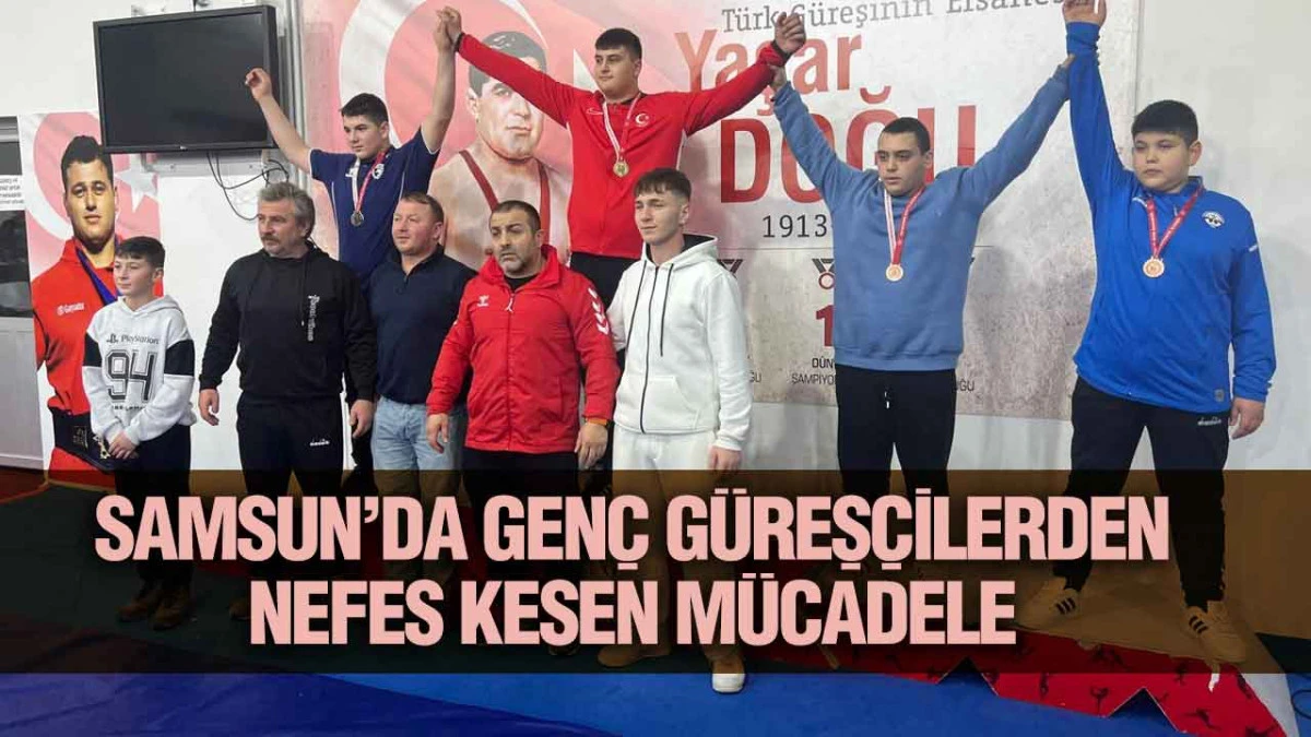 Samsun&rsquo;da Yıldız G&uuml;reş&ccedil;iler İl Birinciliği İ&ccedil;in Mindere &Ccedil;ıktı