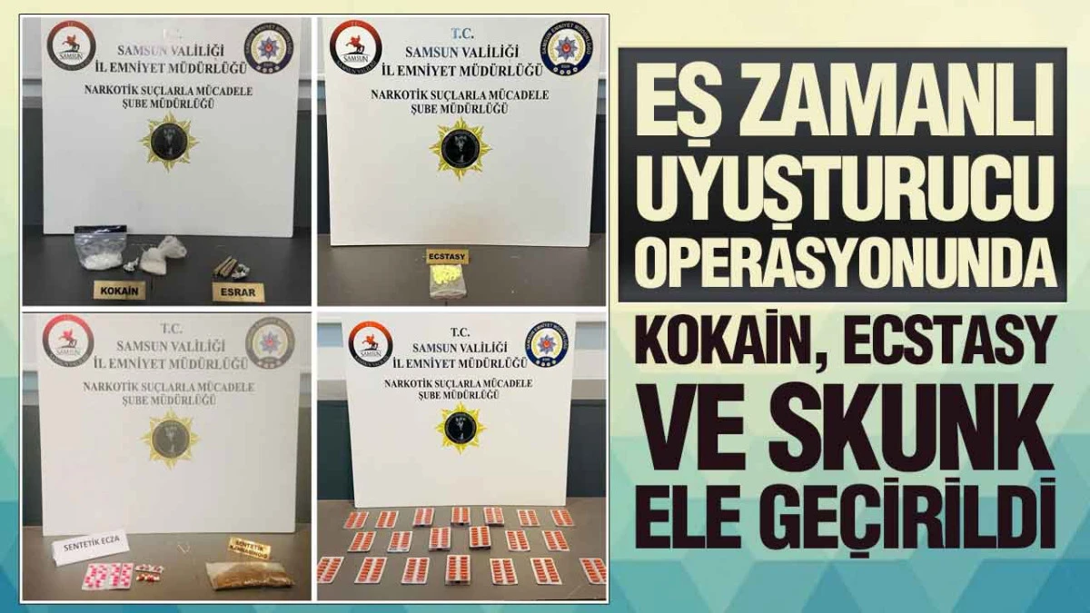 Samsun&rsquo;un İlkadım ve Atakum İl&ccedil;elerinde Narkotik Operasyonu