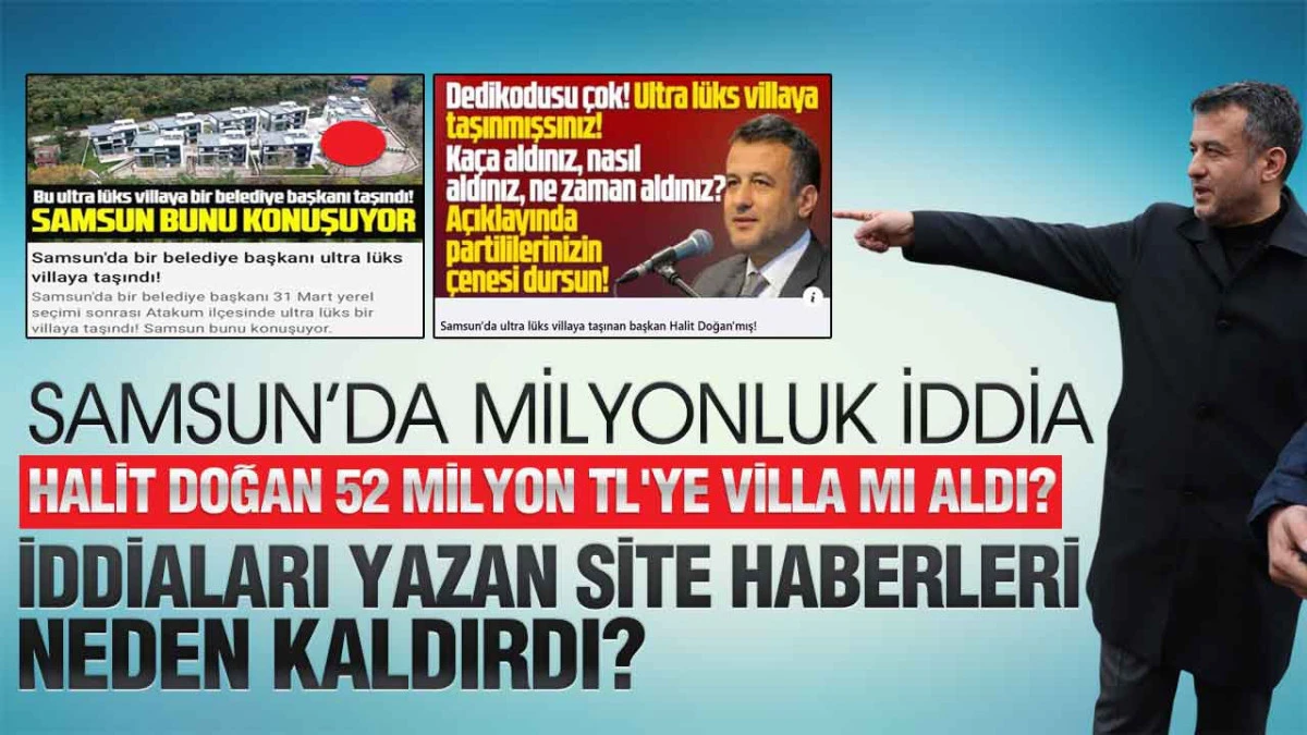 SBB Başkanı Halit Doğan 52 Milyon TL'ye Villa mı Aldı?