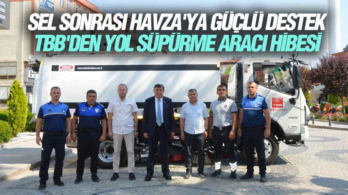 TBB'den Havza'ya Yol S&uuml;p&uuml;rme Aracı Hibesi