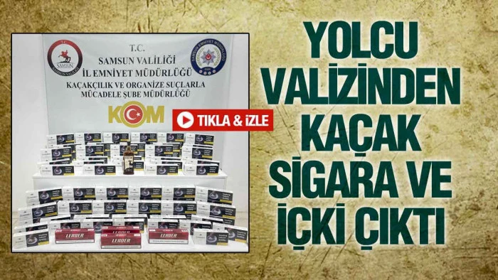 Samsun’da Yolcu Otobüsünde Kaçak İçki ve Sigara Yakalandı