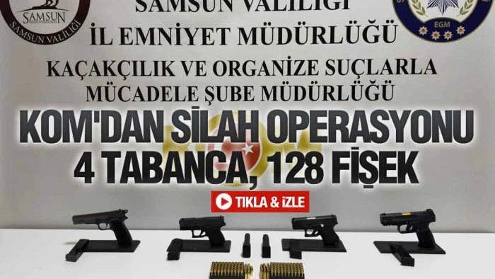 Samsun'da Silah Operasyonu: Ara&ccedil;ta 4 Ruhsatsız Tabanca Ele Ge&ccedil;irildi