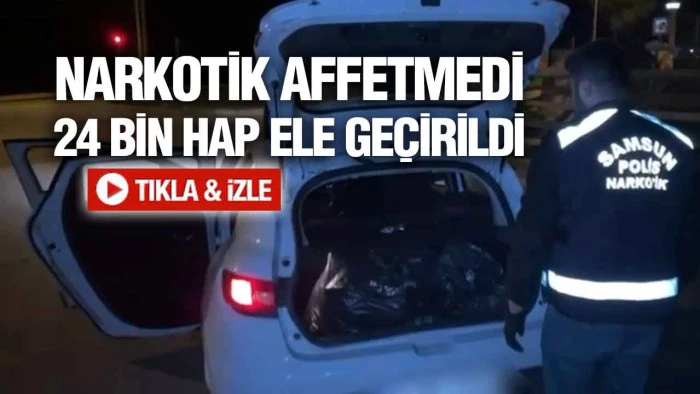 Samsun Polisi Ş&uuml;phelendi, Ara&ccedil;tan Binlerce Uyuşturucu Hap &Ccedil;ıktı