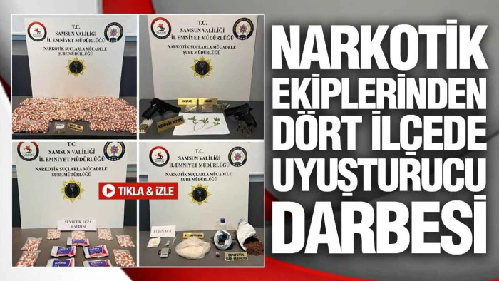 Samsun&rsquo;da Uyuşturucu Operasyonu: 10 Ş&uuml;pheliye Adli İşlem