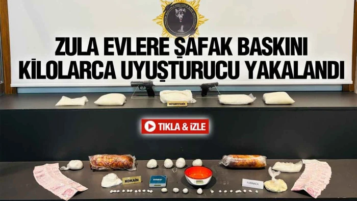 Polis Samsun’da Zula Evleri Bastı